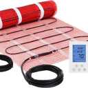 VEVOR Floor Heating Mat, 20 Sq. ft, Electric Radiant in-Floor Heated Warm System with Digital Floor Sensing Thermostat, Includes Installation Monitor, Adhesive Back for Easy Installation on The Floor