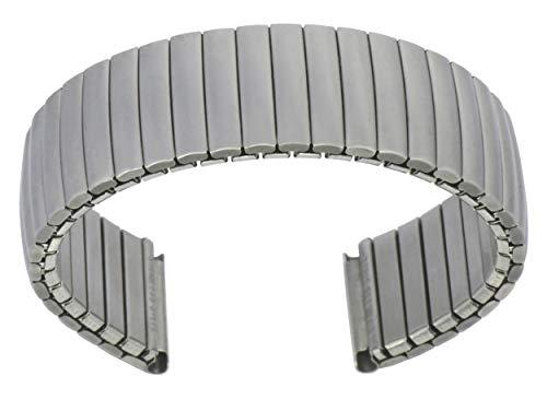 NYSW NEW YORK STANDARD WATCH CO. Stainless Steel Stretch Watch Band for 18mm Lugs - Radial Expansion, No Buckle, Sleek Metal Finish (20mm)