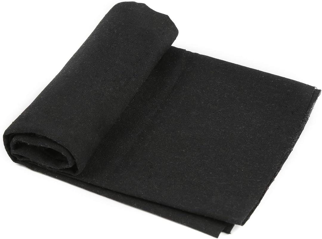 Black Linen Needlework Fabric, (59In x 19In) Large Size Linen Fabric Cloth Linen Fabric for Making Garment Craft Upholstery Flower Pot Decoration