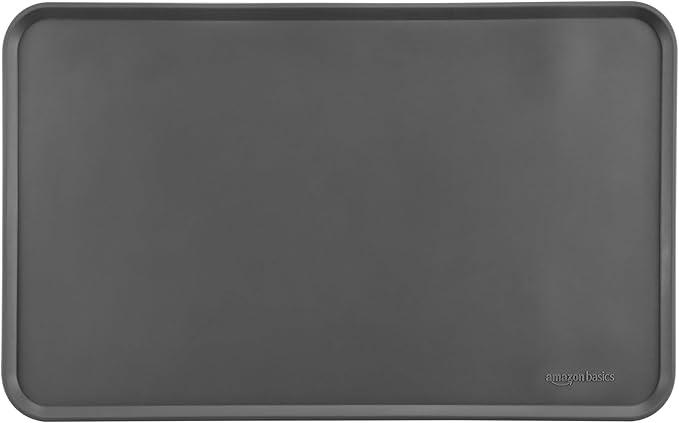 Silicone Pet Feeding Mat - 18.5 Inch x 11.5 Inch Waterproof Feeding Mat with Raised Edges to Prevent Spills - Perfect for Dogs and Cats