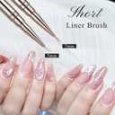 5Pcs Liner Brush Set for Gel Nail Polish, Metallic Nail Art Pens, Detail Painting & Striping, Professional Nail Art Brushes for Salon & DIY Manicure Sizes 6/9/12/15/18mm