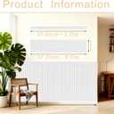 Pre-Cut Wainscoting Panels Kit, WPC Slats Accent Wall Panel for Home Decor Covers 39 x 79 in, Ready to Assemble Decorative Beadboard Panels for Interior Wall Moulding (Style 01)