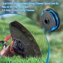 20115E-B 0.065" Dual Line Replacement String Trimmer Line Spool Compatible with Harbor Freight 20115E-B Bauer Corded 5.5 Amp 15 Inch String Trimmer, 27ft (4 Spool+1 Cap)