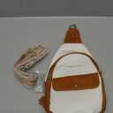 ZIOISNM Sling Bag for Women Mothers Day Gifts for Mom Wife, Crossbody Bags, Perfect Gifts for Women for Travel (White Brown)