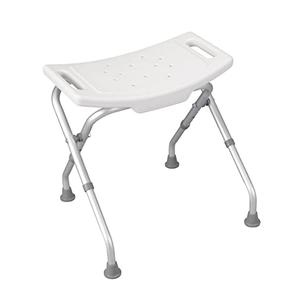 Drive Medical 12486 Folding Shower Chair, Bath Bench with Drainage Holes and In-Seat Handles, Supports Users Up To 300 Pounds, White