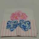 Coquette Chinoiserie Bow Pillow Covers 18x18 - Blue and White Floral Throw Pillow Cases, Pink Bow Room Decor, Girly Room Decor Aesthetics, Grand Millennial Pillow Covers Set of 2