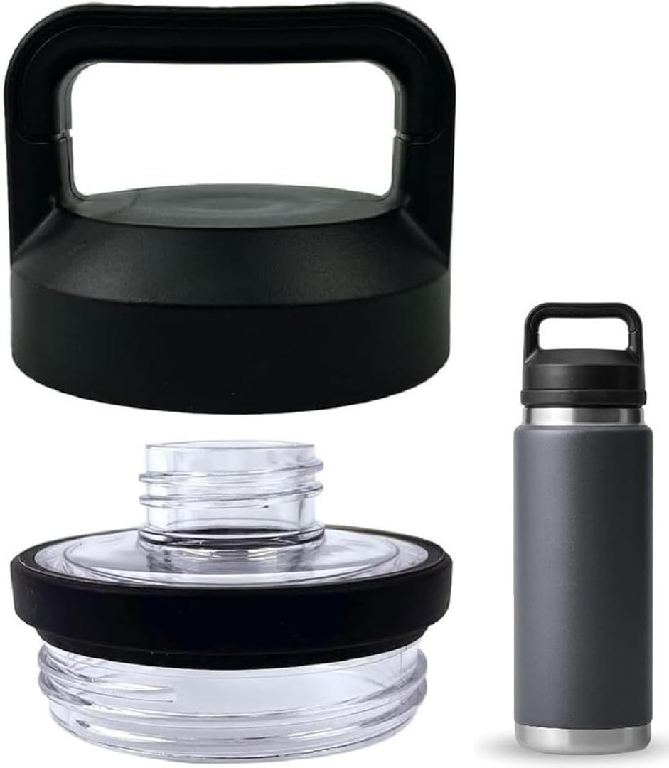 Replacement for YETI Lid Chug Cap Rambler Bottle, Screw Top Lid Replacement Fits for 18oz/ 26oz/ 36oz/ 64oz Cap Cover Water Bottle Parts Accessorie