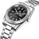 LN LENQIN Mens Watches Waterproof Stainless Steel Watch for Men