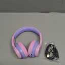 iClever BTH12 Kids Bluetooth Headphones,Colorful LED Lights,74/85dBA Safe Volume,85H Playtime,Bluetooth 5.2,Over Ear Headphones Built-in Mic for iPad/Tablet/Airplane,Blossom Pink