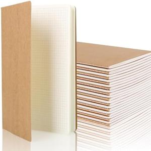 zmybcpack 50 Pack Graph Paper Notebook Journal Notebook Square Grid Paper Notebook for Travelers, Students, Office - Subject Notebooks - A5 Size, 8.26”x5.5”, 64 Square Grid Pages/32 Sheets