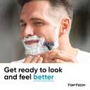 Razor 3 for Men - Replaceable Cartridges for Manual Shaving Razor - 3-Blade Technology Refills - Fits Gillette Mach3 - Soft Shave Sharp Blades - Cost-Effective Refill (12 Refills)