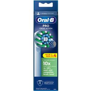 Oral B Cross Action Electric Toothbrush Replacement Brush Heads Refill, 4Count (4 Count (Pack of 1))
