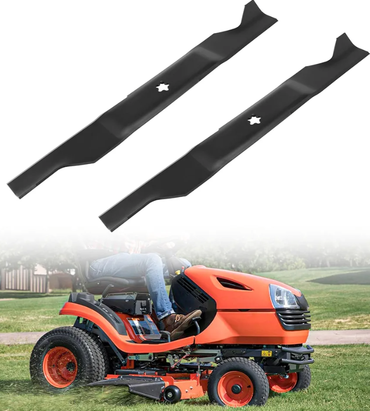 ELITEWILL 405380 2pcs Lawn Mower Blades Mulching Blade Fit for Most 46 Inch Craftsman Husqvarna Poulan Lawn Mower Parts Replaces OEM#: 405380,532405380,PP21011,Black