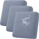 hyha Waterproof Couch Cushion Covers, Stretch Sofa Couch Seat Slipcover for Dog Washable, Non-Slip Waterproof Outdoor Cushion Covers for Patio Furniture Replacement (3 Pieces, Grey), 25"D x 87"W x 8"H