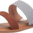 Womens Two Band Slip On Open Toe Sandal (9.5, Light Blue)