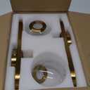 Westbred Set of Two Gold Wall Lamps - Transparent Globe Glass Shades - Living Room & Bedroom Wall Lights