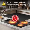 YUHFERA Stove Top Cover for Electric Stove - Silicone Stove Mat for Glass Top, Glass Cooktop Protector, XL Dish Drying Mats For Kitchen,Oven Covers for Electric Stove (Black,30 x 21)