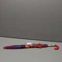 Disney Kids Umbrella, Lightning or Mickey Mouse Toddler and Little Boy Rain Wear for Ages 3-6 (Red/Blue)