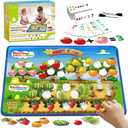 Sorting Toys for Toddlers,Fruit Sorting Matching Game,Addition and Subtraction Flash Cards, Montessori Fine Motor Sensory Toys for Toddlers 3+ Years Old.