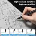 4 x 6PCS Replacement Tips Compatible with Remarkable Paper Pro Pen, Durable & Precise Carbon-Filled Pro Pencil Nibs Black