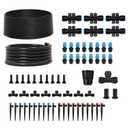 230FT Drip Irrigation System Kit, Quick Connect Garden Watering System, Complete Automatic Drip Irrigation Kit with 1/2" & 1/4" Tubing, Adjustable Emitters for Garden, Raised Beds & Greenhouse