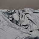 Amazon Basics Deluxe Microfiber Bed Sheets Full Size, 4-Piece, Spa Blue Striped