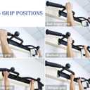 Pull Up Bar Wall Mount 440 LBS Capacity Doorway Chin Up Bar Multifunctional Steel Chinup Bar with with Resistance Band Hooks for Indoor Home Gym Garage, 39 inch wall pull up bar