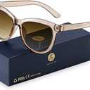 EASY READ Bifocal Reading Sunglasses for Women，Fashion Sun Readers UV400 Protection(Magnification 2.50, Brown)