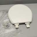 Bemis Ashland Modern Wood Toilet Seat with Decorative Edge, Slow Close, Secure Hinges, Made in USA, Round, Biscuit