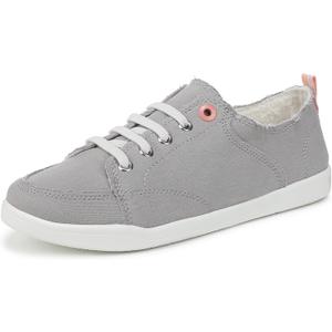 Vionic Pismo Womens Casual Supportive Sneaker (9 Wide, Light Grey Canvas)