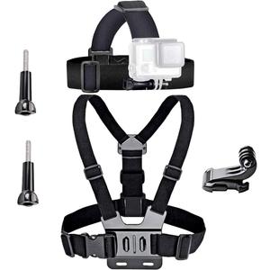 Action Camera Accessories Head Strap Mount Chest Harness Compatible with AKASO EK7000 Brave 4 Brave 7 LE V50X Native/GoPro HERO 13 12 11 10 9 8 7 6 5/VEMONT/Dragon Touch/ODDV/HLS/Apexcam/REMALI