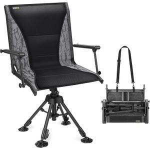 Kalkal Swivel Hunting Chair, 400lbs Capacity Silent Hunting Blind Chair