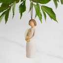 Willow Tree 2024 Ornament, Welcome Joy, Golden Wreath, Sculpted Hand-Painted Figure