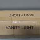 LKHF Bathroom Light Fixtures, Oil Rubbed Bronze Bathroom Lighting Fixtures Over Mirror, Modern Vanity Light with White Glass Shade, Restroom Lighting Fixtures, 6-Light 46-inch