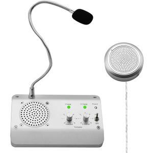 Window Speaker System, Dual Way Window Microphone Intercom Speaker, Intercom System for Business, Home, Office, School, Counter, Bank and Station