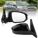 Right Passenger Side Mirror Compatible with 2014-2025 Toyota 4Runner With Manual Folding Power Glass Heated Black Replace#87910-35B90(5Pins)