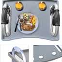 Walker Tray for Elderly Disabled, Folding Rollator Desk Lap Board Eating Aid, Easy Install, Fits for 16"-19" Handle Distance
