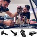 Upgraded 60PCS M6-1.025mm Extruded U Nuts and Hex Head SEMS Bolts Kits Automotive Body Screws Clips(30 Sets)  Fender Liner Screw with U Clips, Black M6x1.0 Body Bolts for Bumpers,Fenders