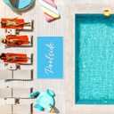 Nuanchu 24" x 36" Pool Mat for Floor Non Slip Pool Mat for Deck Accessories, Outdoor Swimming Poolside Seating Mats Summer Poolside Mats Rug for Beach Swimming Pools Lounging (Classic, Blue)