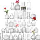 Glass Bud Vases Set of 36PCS, Small Flower Vases for Wedding Centerpiece Table Decoration, Vintage Vase in Bulk for Flower Arrangements, Mini Vase for Birthday Party, Festival Home Decor,Clear