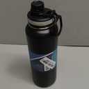 Takeya Originals 40 oz Vacuum Insulated Stainless Steel Water Bottle - Leakproof & BPA-Free Spout Lid - Keeps Drinks Cold 24 Hrs/Hot 12 Hrs - Double-Wall Design - Ideal for Active Lifestyles, Black