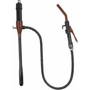 3GPM Portable Fluid Transfer Siphon Pump with Oil Pipeline(Orange Red)