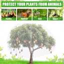 12 x 16 ft Large Fruit Tree Netting for Protecting Fruit from Squirrels Birds Bug Deer & Rat Garden Mesh Netting with Zipper and Drawstring Heavy Duty Tree Covers for Garden Bushes