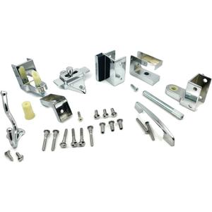 Harris Hardware DS-2-78 Toilet Partition Die Cast Zamac Outswing Door Hardware, 7/8 in. Door 1-1/4 in. Post (Chrome)