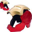 Open/Close Wearable Helmet with Eyes Glowing for Kids and Teens Mask Costume and Role-Play Dress Up, Ideal for Birthdays, Christmas, Halloween(Child Size) (Red)