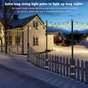 7 Pack String Light Poles,Metal Poles for Hanging Outdoor Light Strings,7 Pack 10 FT Light Poles Stand for Outside Garden,Patio,Wedding,Backyard,Deck,Party