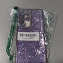 FABSPARK Case for Samsung Galaxy S23 Ultra,Glitter Crystal Diamond Rhinestone Sequin Shiny Bling Sparkly Glossy Luxury Electroplated,Aesthetic Cute Full Protection for Samsung Galaxy S23 Ultra,Purple