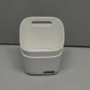 2 Pcs Plastic Hanging Basket Kitchen Storage organizer, Basket with Detachable hook, Hang it behind a door or on a railing, Over the Cabinet Door