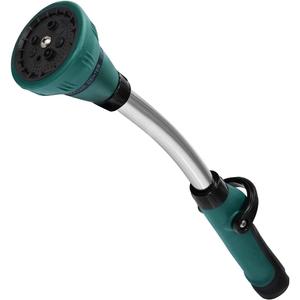 Cytheria Watering Wand,15 in Garden Hose Nozzle Sprayerwith 8 Adjustable Watering Patterns Rain Wand and Thumb Control Shut Off Valve for Car Washing,Watering Seedling Beds,Flowers,Lawn (Green)