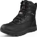 R CORD Snow Boots for Men Waterproof Insulated Mens Snow Boots Winter Boots for Men Winter Hiking Shoes High Traction Men's Military Tactical Boots (12, Black)